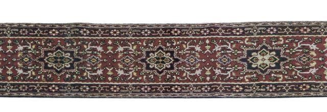 HAND-TIED PERSIAN HERIZ RUNNER,