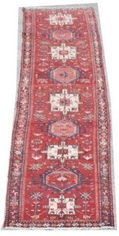 HAND-TIED PERSIAN HERIZ RUNNER