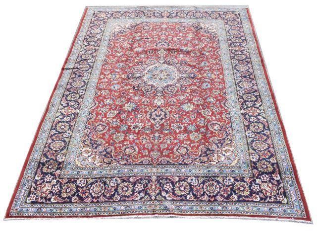 HAND-TIED PERSIAN ISFAHAN RUG,