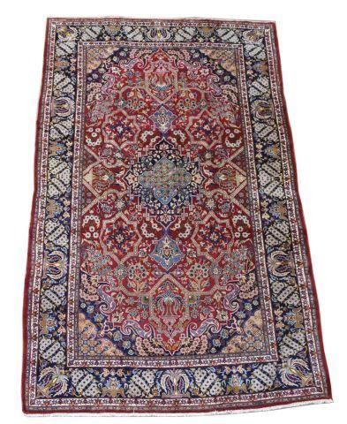 HAND-TIED PERSIAN ISFAHAN RUG,