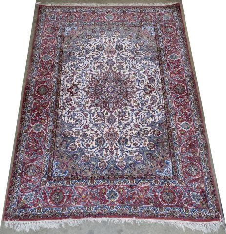 HAND-TIED PERSIAN ISFAHAN RUG,