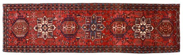 HAND-TIED PERSIAN KARAJA RUNNER