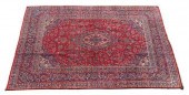HAND-TIED PERSIAN KASHAN RUG,