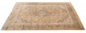 HAND-TIED PERSIAN KASHAN RUG,