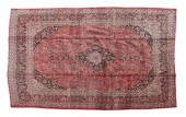 HAND-TIED PERSIAN KASHAN RUG,