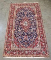 HAND-TIED PERSIAN KASHAN RUG,