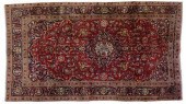 HAND-TIED PERSIAN KASHAN RUG,