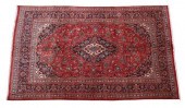 HAND-TIED PERSIAN KASHAN RUG,