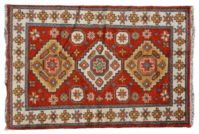 HAND-TIED PERSIAN KAZAK RUG, 6' X