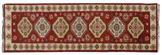 HAND-TIED PERSIAN KAZAK RUNNER,