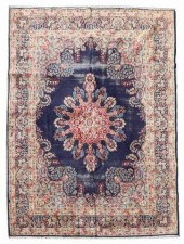 HAND-TIED PERSIAN KERMAN RUG,