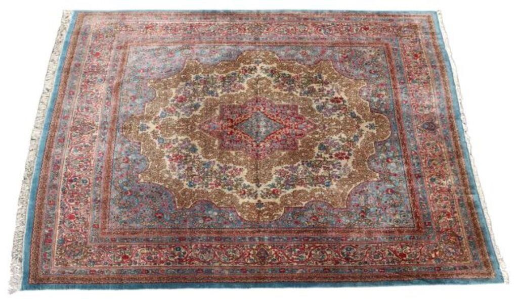 HAND-TIED PERSIAN KERMAN RUG, 12'2"