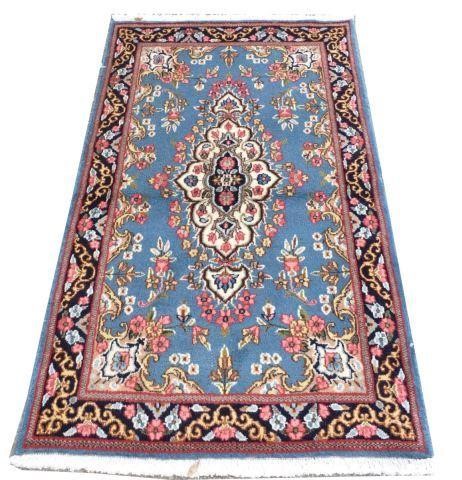 HAND-TIED PERSIAN KERMAN RUG,