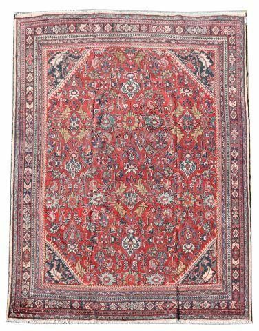 HAND-TIED PERSIAN MAHAL RUG,