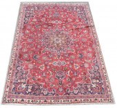 HAND-TIED PERSIAN MASHAD RUG,