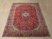 HAND-TIED PERSIAN MASHAD RUG,