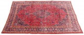 HAND-TIED PERSIAN MASHAD RUG,