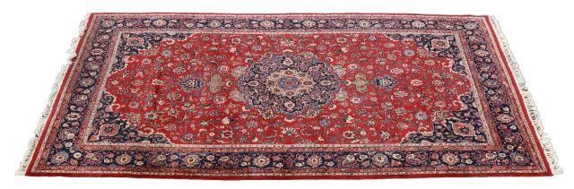HAND-TIED PERSIAN MASHAD RUG, 16' X