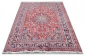 HAND-TIED PERSIAN MASHAD RUG,