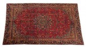 HAND-TIED PERSIAN MASHAD RUG,