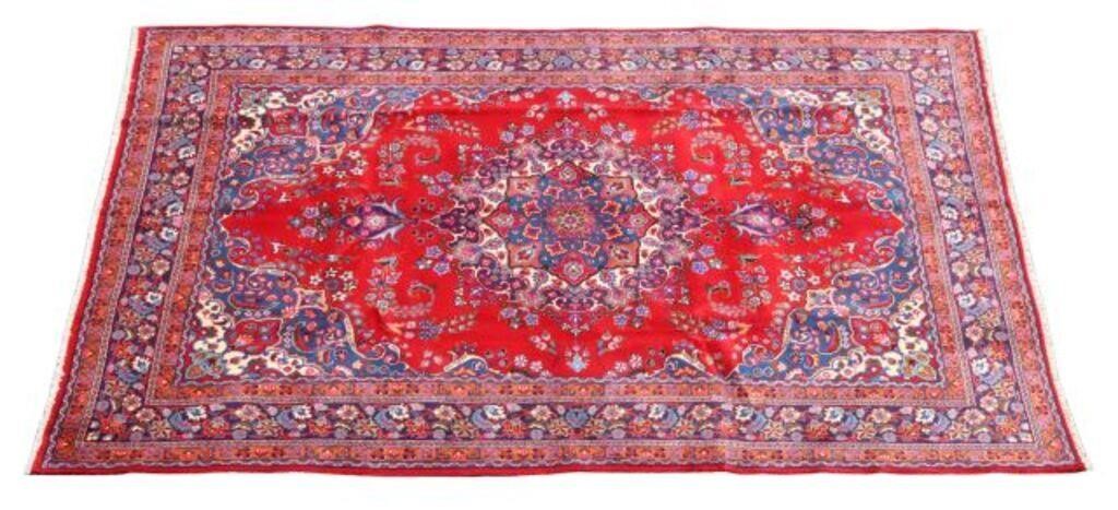 HAND-TIED PERSIAN MASHAD RUG, IRAN,