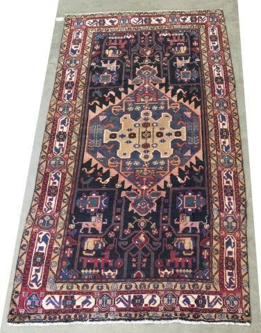 HAND-TIED PERSIAN NAHAVAND RUG,
