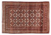 HAND-TIED PERSIAN QUM RUG, 4'1