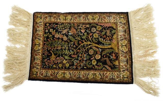 HAND-TIED PERSIAN QUM RUG WALL