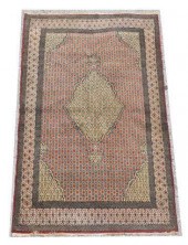 HAND-TIED PERSIAN QUM STAR OF