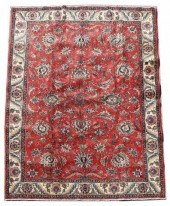 HAND-TIED PERSIAN SAROUK RUG,