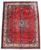 HAND-TIED PERSIAN SAROUK RUG,