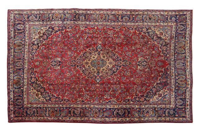 HAND-TIED PERSIAN SAROUK RUG,