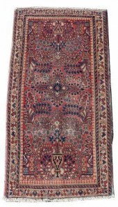 HAND-TIED PERSIAN SAROUK RUG,