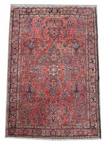 HAND-TIED PERSIAN SAROUK RUG,