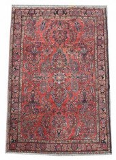 HAND-TIED PERSIAN SAROUK RUG,