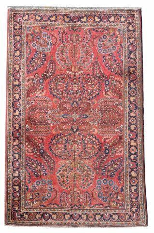 HAND-TIED PERSIAN SAROUK RUG,