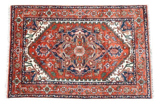 HAND-TIED PERSIAN SERAPI RUG,
