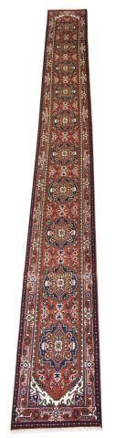 HAND-TIED PERSIAN SERAPI RUNNER,