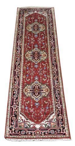 HAND-TIED PERSIAN SERAPI RUNNER,