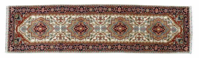 HAND-TIED PERSIAN SERAPI RUNNER,