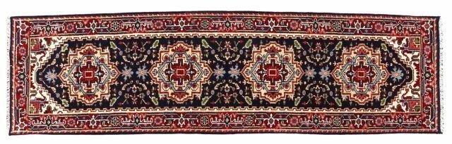HAND-TIED PERSIAN SERAPI RUNNER,