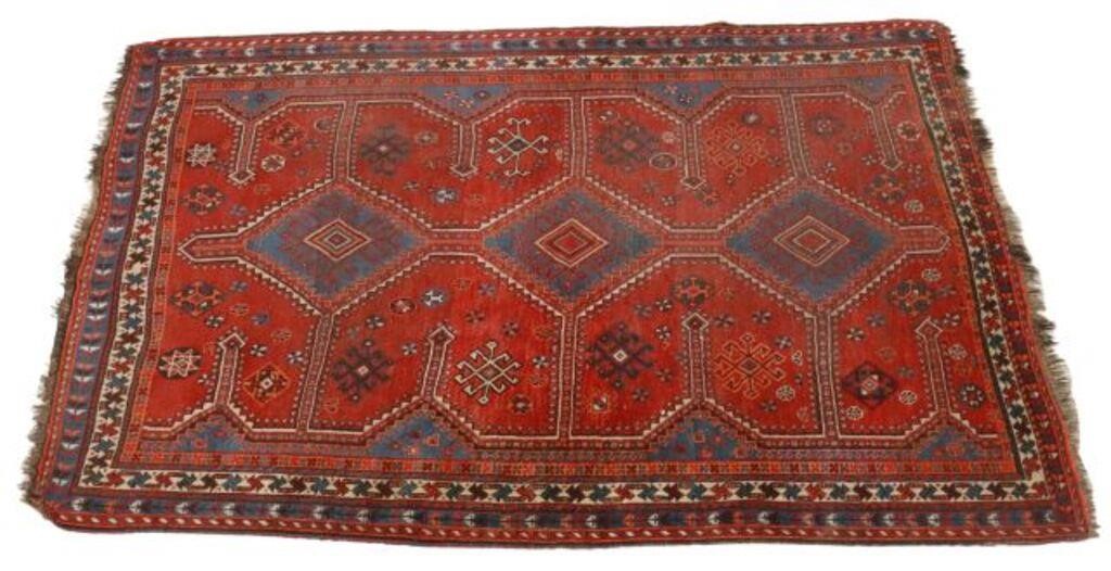 HAND-TIED PERSIAN SHIRAZ RUG,