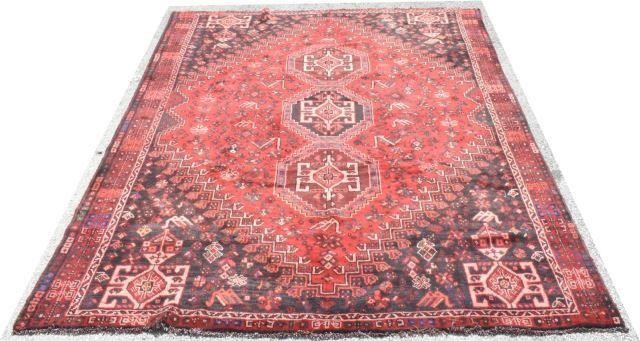 HAND-TIED PERSIAN SHIRAZ RUG,