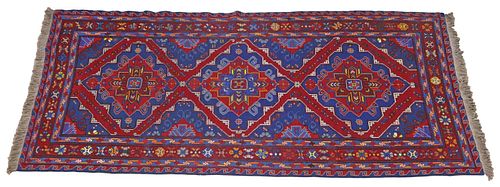 HAND-TIED PERSIAN SOUMAK RUG,