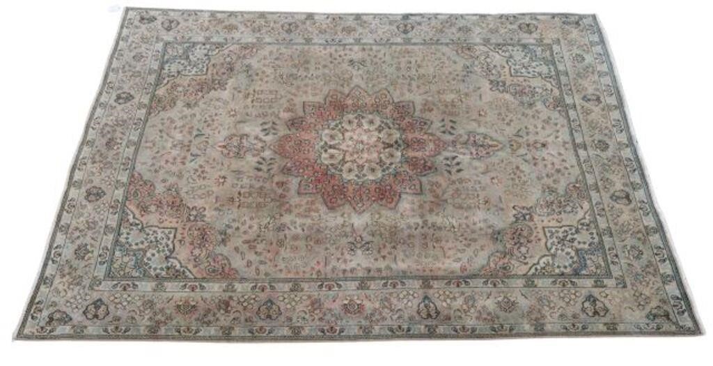 HAND-TIED PERSIAN TABRIZ RUG,