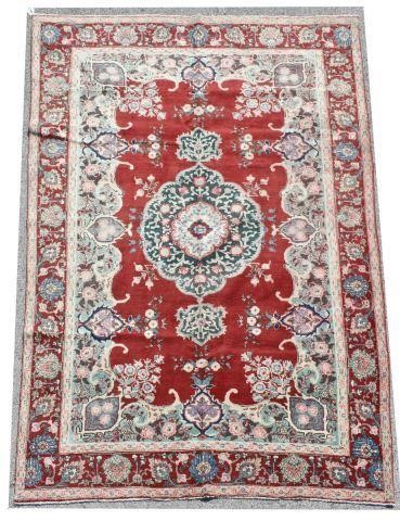 HAND-TIED PERSIAN TABRIZ RUG, 10'7"