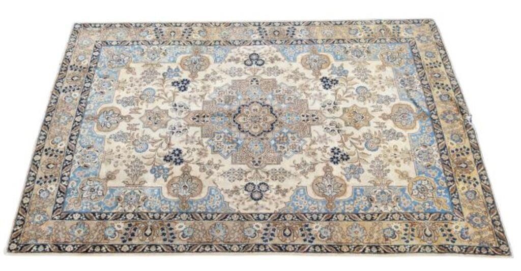 HAND-TIED PERSIAN TABRIZ RUG, 11'2"