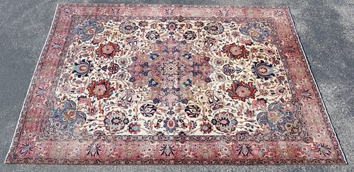 HAND-TIED PERSIAN TABRIZ RUG,