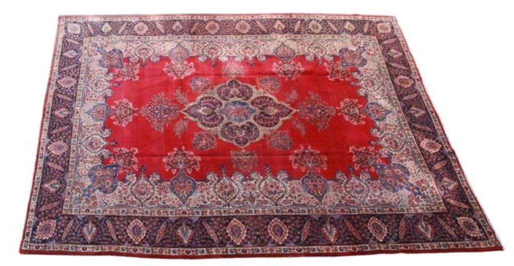 HAND-TIED PERSIAN TABRIZ RUG,