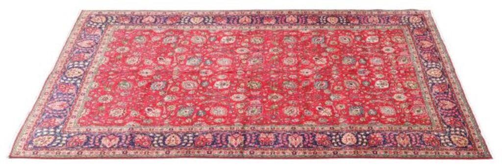 HAND-TIED PERSIAN TABRIZ RUG, 16'1"